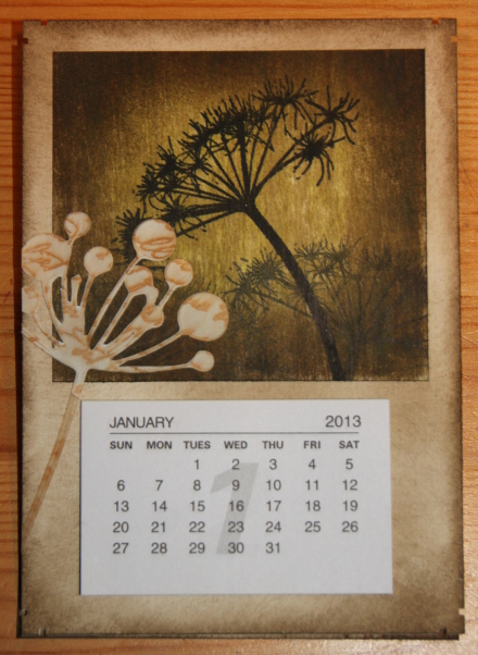 Kalender Blume easel